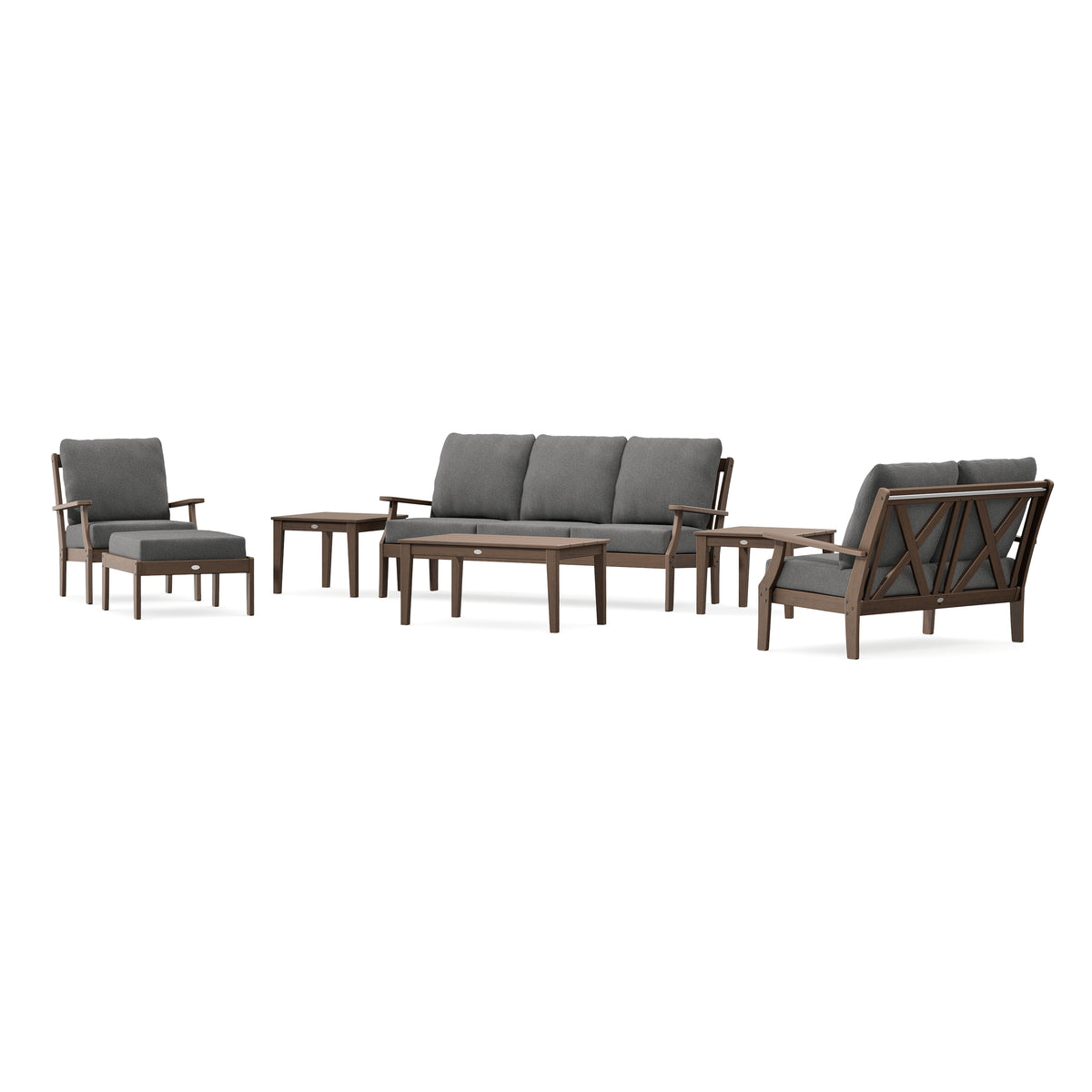 POLYWOOD Braxton 7-Piece Deep Seating Set in Kona