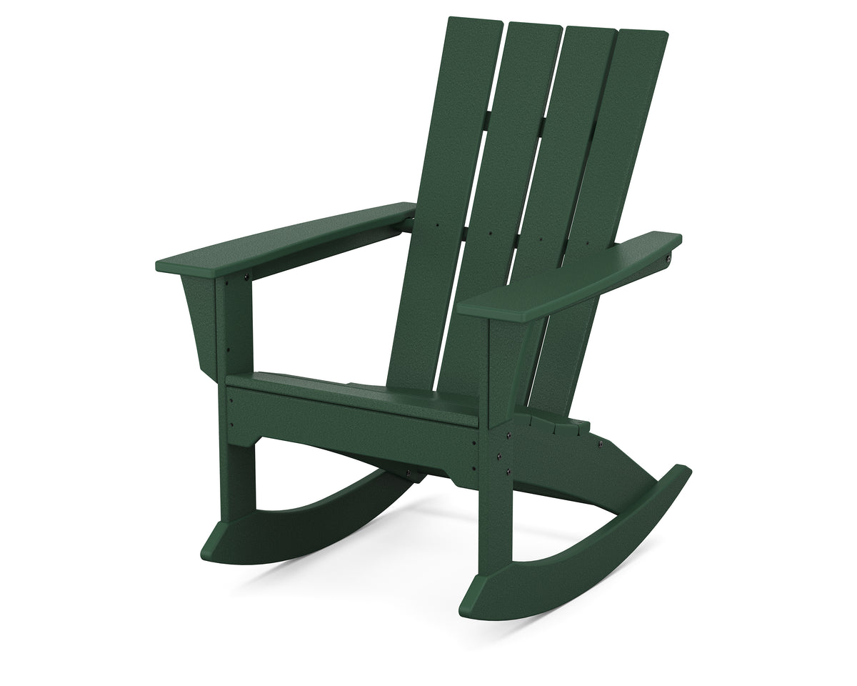 POLYWOOD Quattro Adirondack Rocking Chair in Green