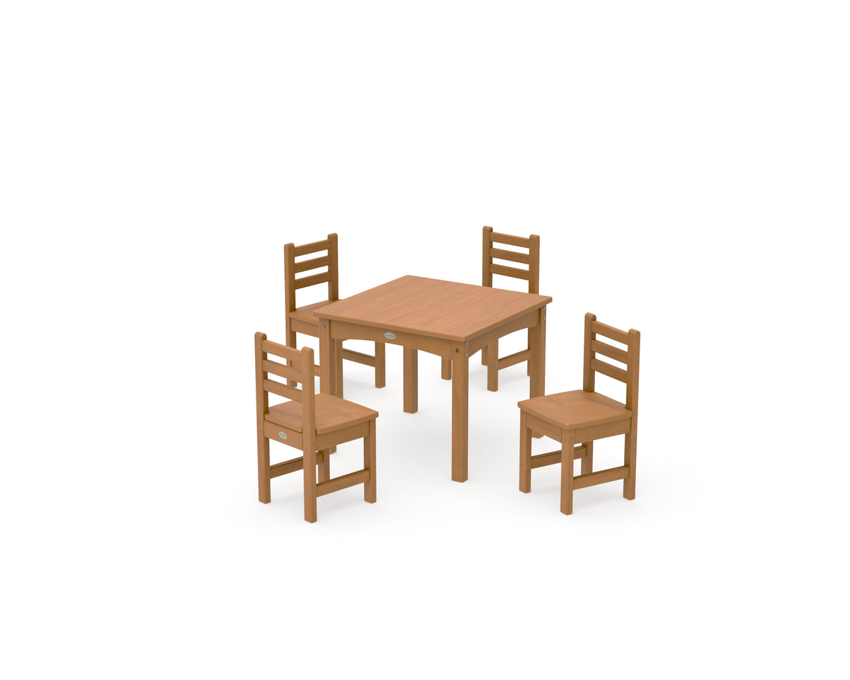 POLYWOOD Lakeside Toddler 5-Piece Dining Set in Natural