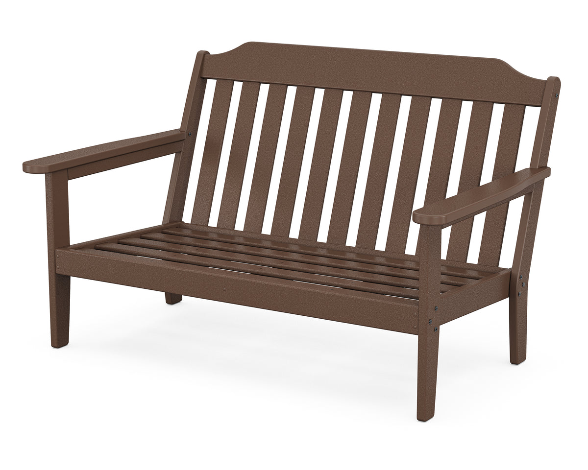 POLYWOOD Country Living Cottage Deep Seating Loveseat Frame in Mahogany