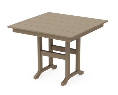 POLYWOOD Farmhouse 37" Dining Table in Vintage Sahara