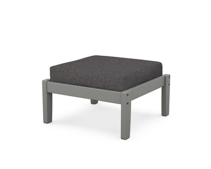 POLYWOOD Deep Seating Ottoman in Slate Grey / Ash Charcoal