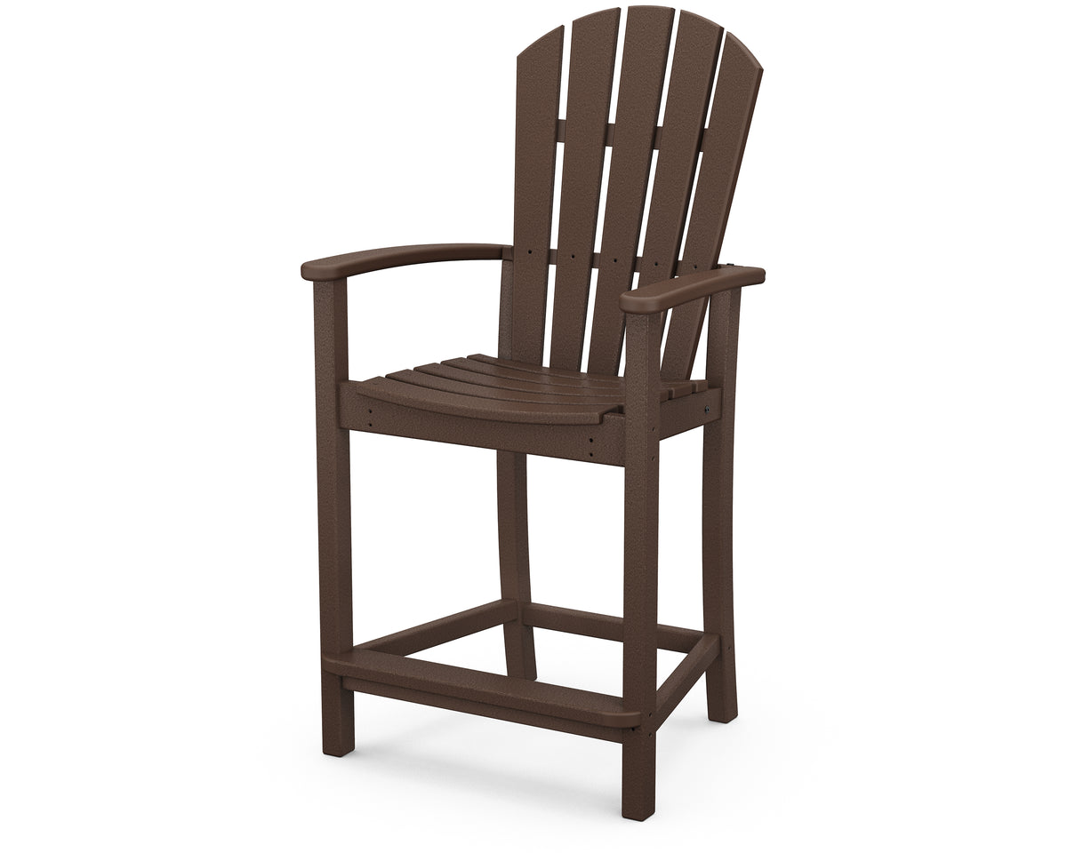 POLYWOOD Palm Coast Counter Chair in Mahogany