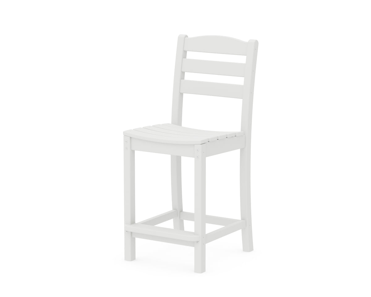 POLYWOOD La Casa Café Counter Side Chair in White