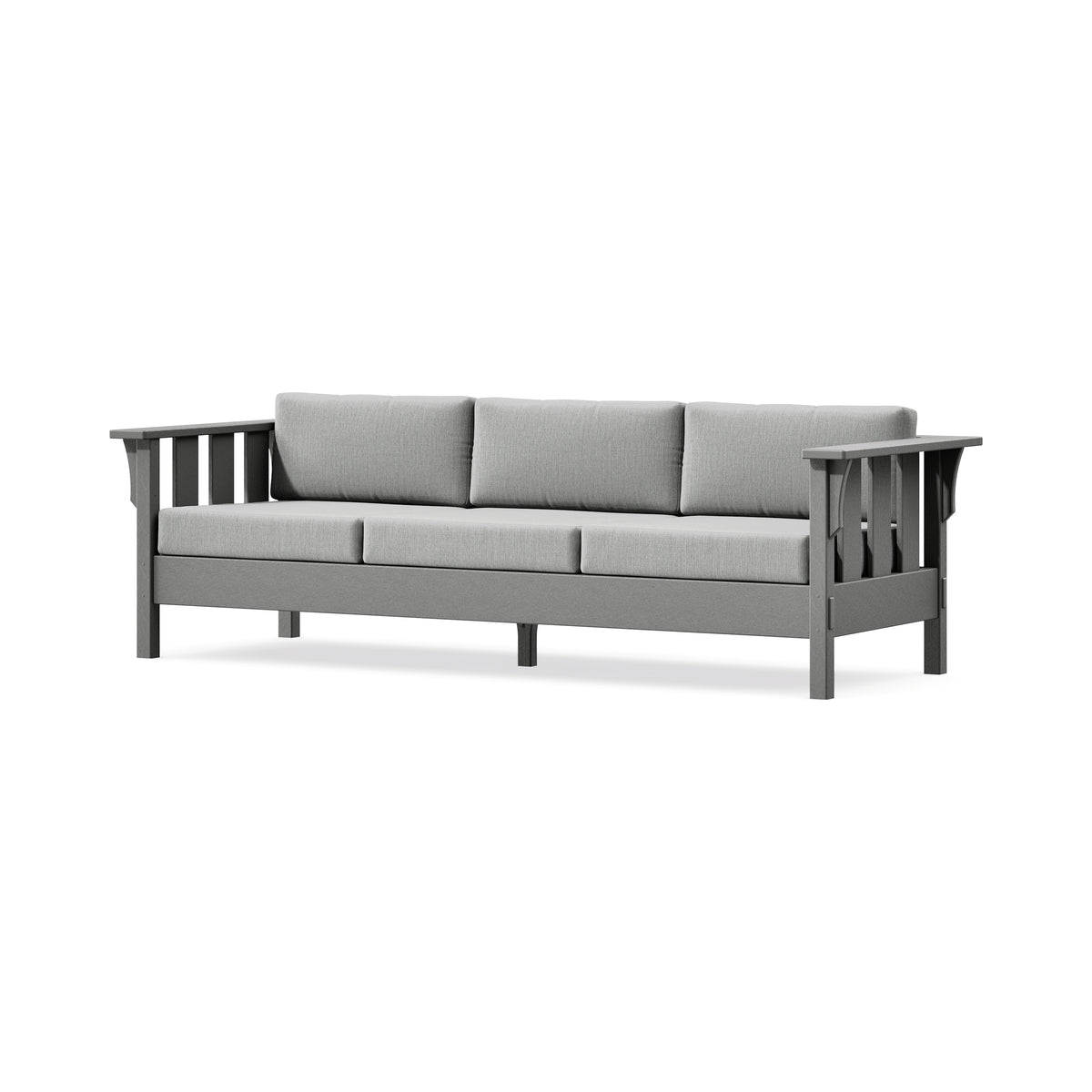 POLYWOOD Acadia Deep Seating Sofa in Slate Grey / Granite