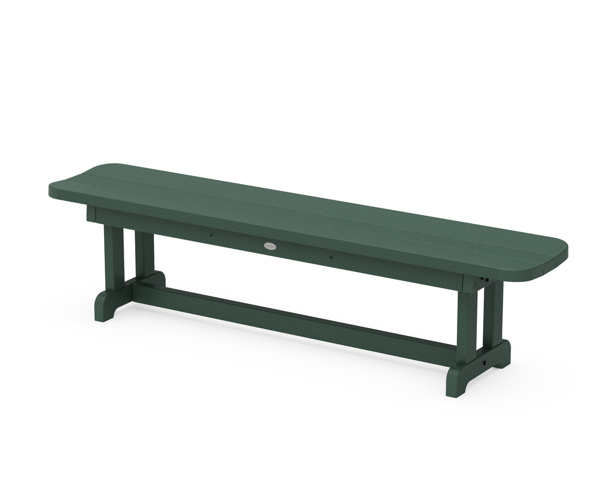 POLYWOOD Park 72" Harvester Backless Bench in Green