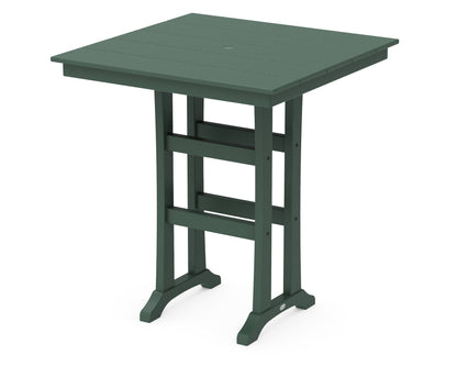 POLYWOOD Farmhouse Trestle 37" Bar Table in Green
