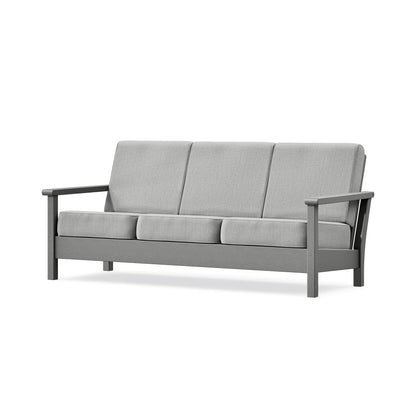 POLYWOOD Harbour Deep Seating Sofa in Slate Grey / Granite