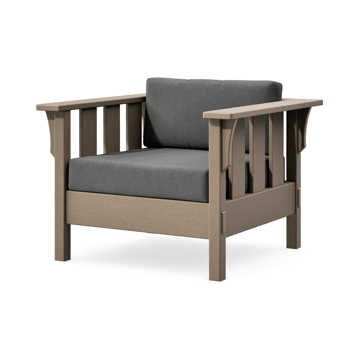 POLYWOOD Acadia Deep Seating Chair in Vintage Sahara / Ash Charcoal