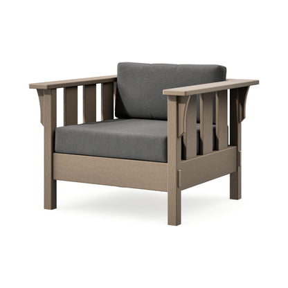 POLYWOOD Acadia Deep Seating Chair in Vintage Sahara / Ash Charcoal