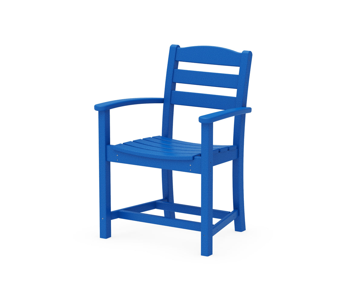 POLYWOOD La Casa Café Dining Arm Chair in Pacific Blue