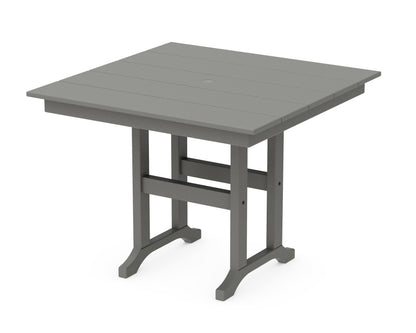 POLYWOOD Farmhouse 37" Dining Table in Slate Grey