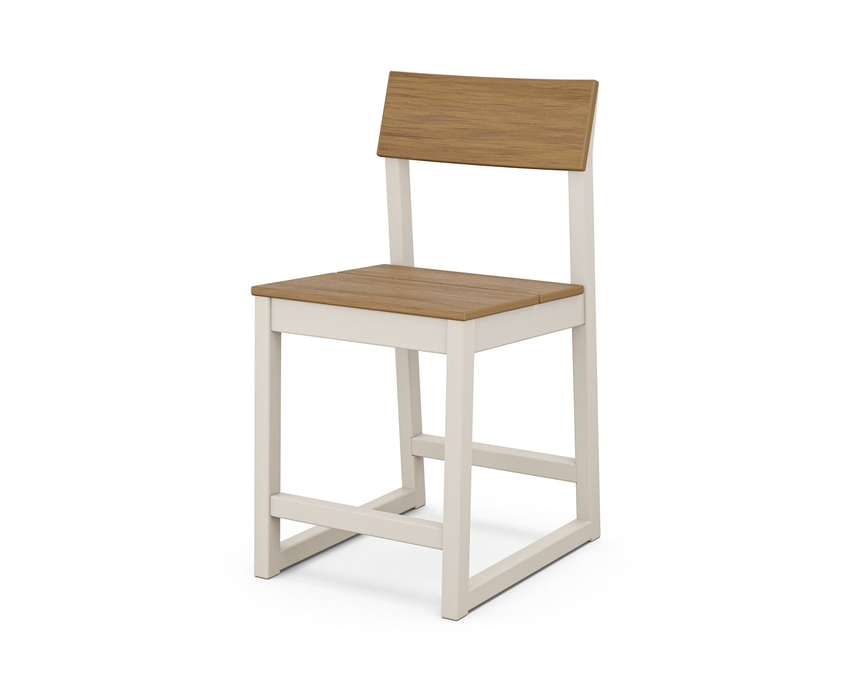 POLYWOOD EDGE Counter Side Chair in Sand / Natural