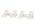 POLYWOOD Cottage 6-Piece Chaise Set with Arms in Sand