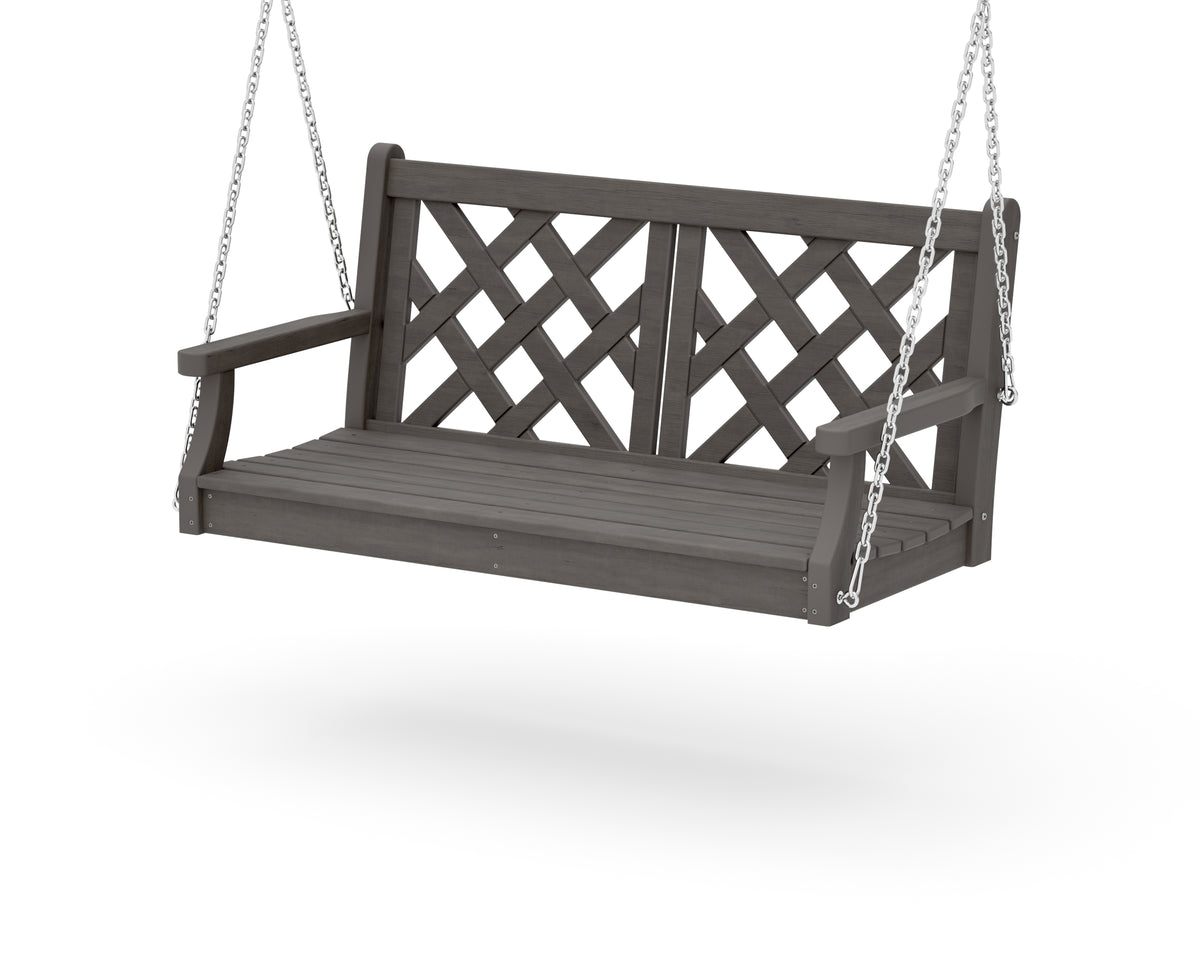 POLYWOOD Wovendale 48" Swing in Driftwood