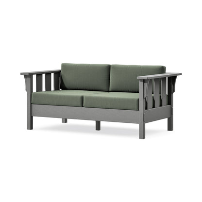 POLYWOOD Acadia Deep Seating Loveseat in Slate Grey / Cast Sage