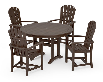 POLYWOOD Palm Coast 5-Piece Round Dining Set in Kona