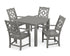 POLYWOOD Chinoiserie 5-Piece Parsons Dining Set in Slate Grey