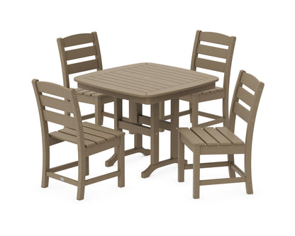 POLYWOOD Lakeside 5-Piece Side Chair Dining Set in Vintage Sahara