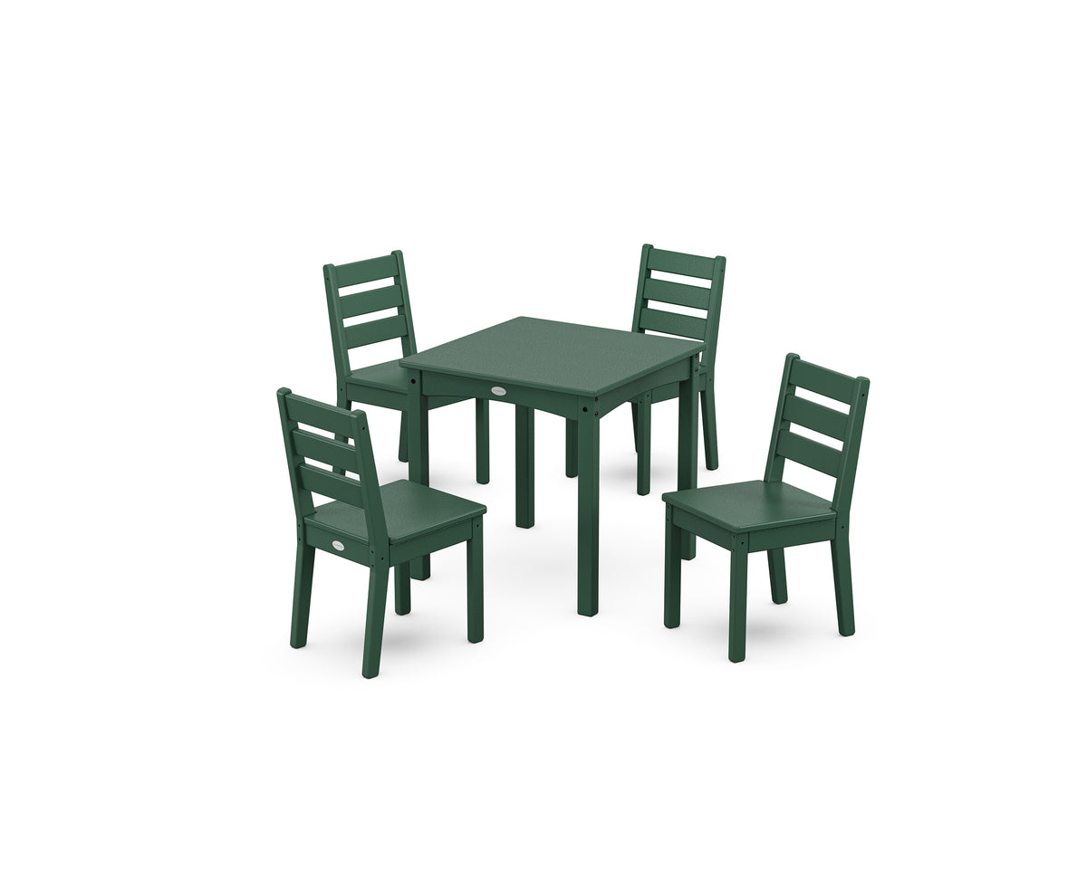 POLYWOOD Lakeside Kids 5-Piece Dining Set in Green