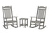 POLYWOOD Cottage Rocking Chair 3-Piece Set in Slate Grey
