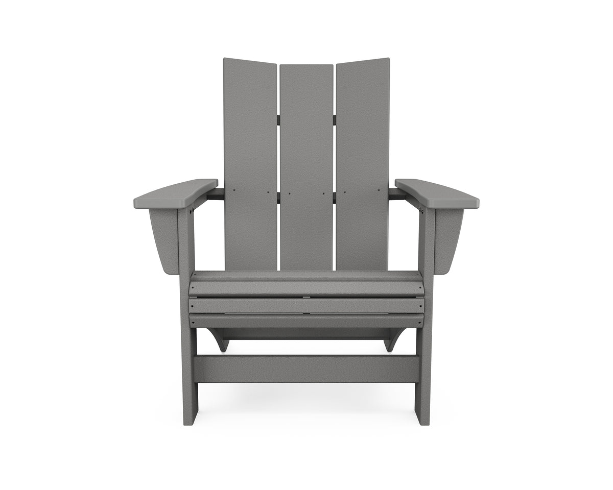 Second alternate view of the POLYWOOD Modern Grand Adirondack Chair in Slate Grey