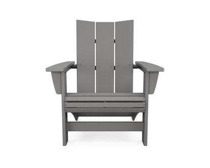 Second alternate view of the POLYWOOD Modern Grand Adirondack Chair in Slate Grey