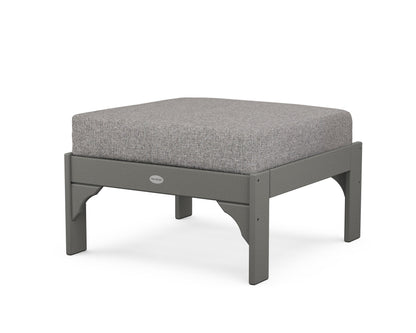 POLYWOOD Vineyard Deep Seating Ottoman in Slate Grey / Grey Mist