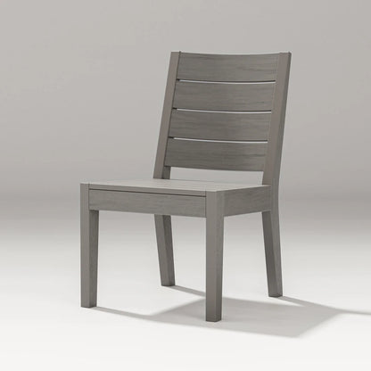 Gray wooden chair on a light gray background