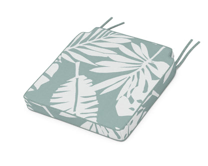 POLYWOOD Acadia Dining Side Seat Cushion in Leaf Glacier Spa