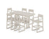 POLYWOOD EDGE 7-Piece Bar Set with Trestle Legs in Sand