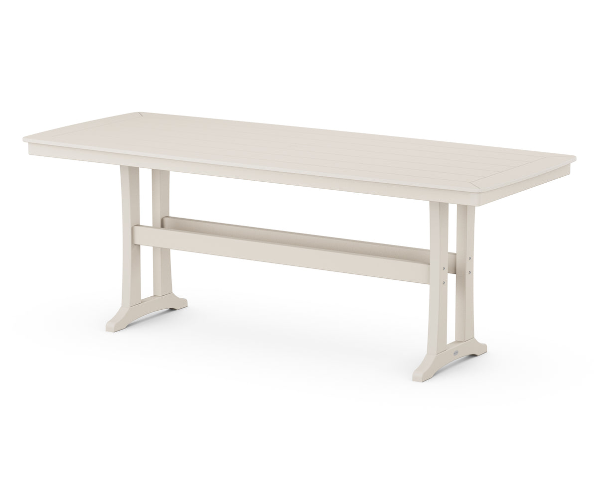 POLYWOOD Nautical Trestle 39" x 97" Counter Table in Sand
