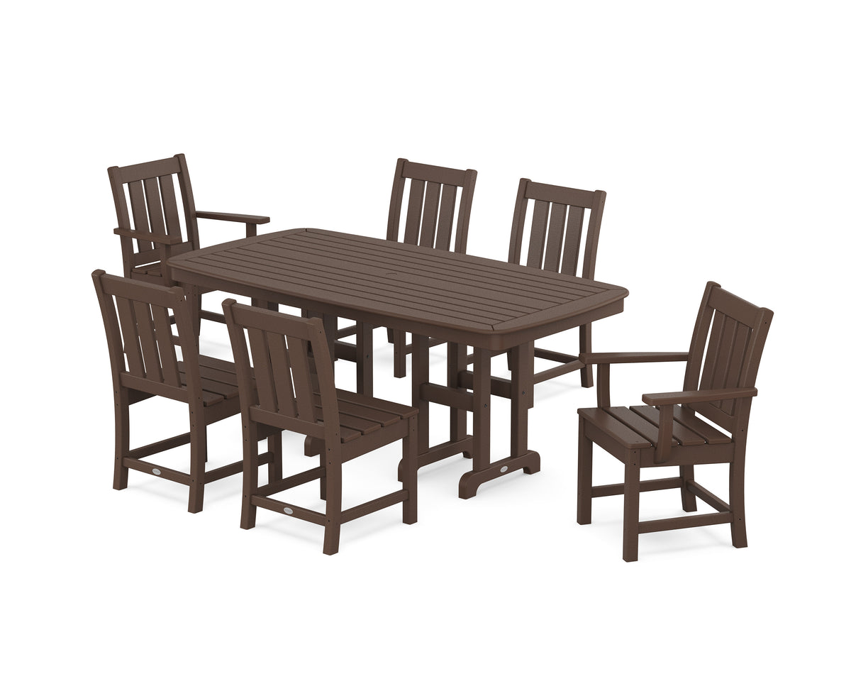 POLYWOOD Oxford 7-Piece Dining Set in Mahogany