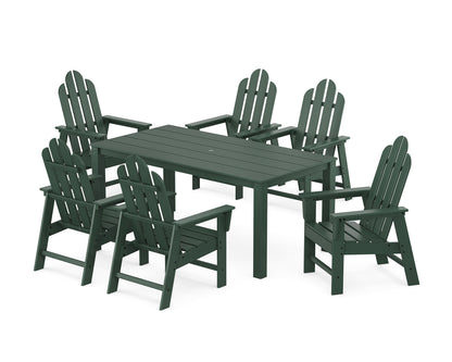 POLYWOOD Long Island 7-Piece Parsons Dining Set in Green