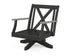 POLYWOOD Braxton Deep Seating Swivel Chair Frame in Black / Driftwood