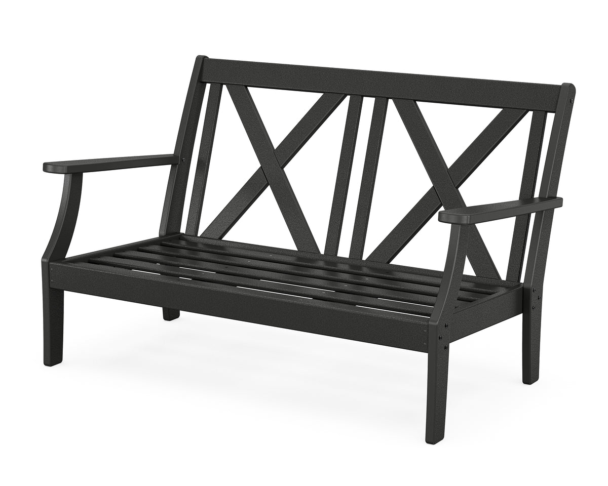 POLYWOOD Braxton Deep Seating Loveseat Frame in Black