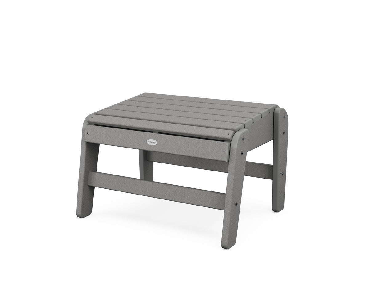POLYWOOD Grand Upright Adirondack Ottoman in Slate Grey