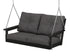 POLYWOOD Vineyard Deep Seating Swing in Black / Ash Charcoal