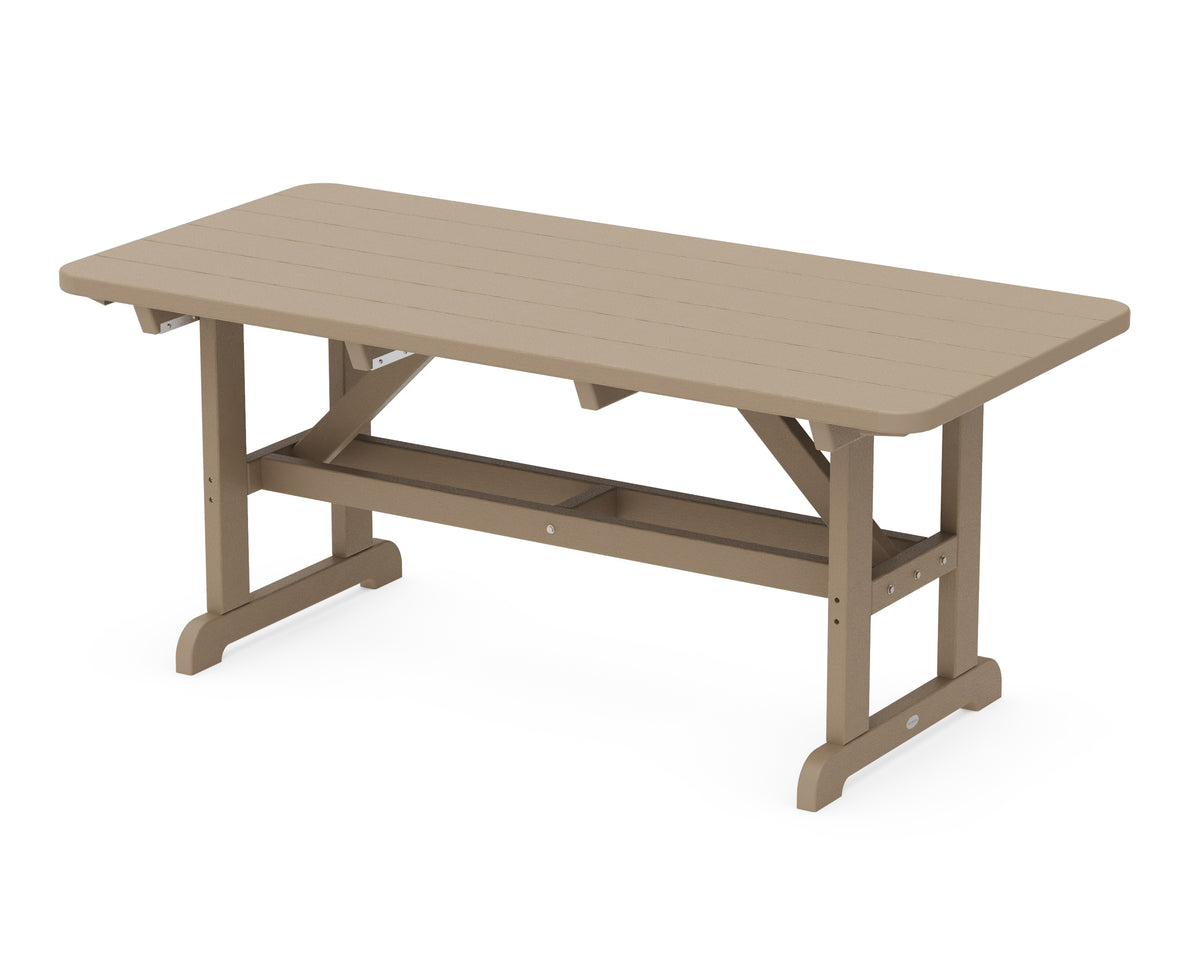 POLYWOOD Park 33" x 70" Harvester Picnic Table in Vintage Sahara