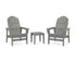 POLYWOOD 3-Piece Vineyard Grand Upright Adirondack Set in Slate Grey