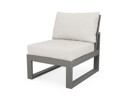 POLYWOOD Modular Armless Chair in Slate Grey / Frequency Parchment