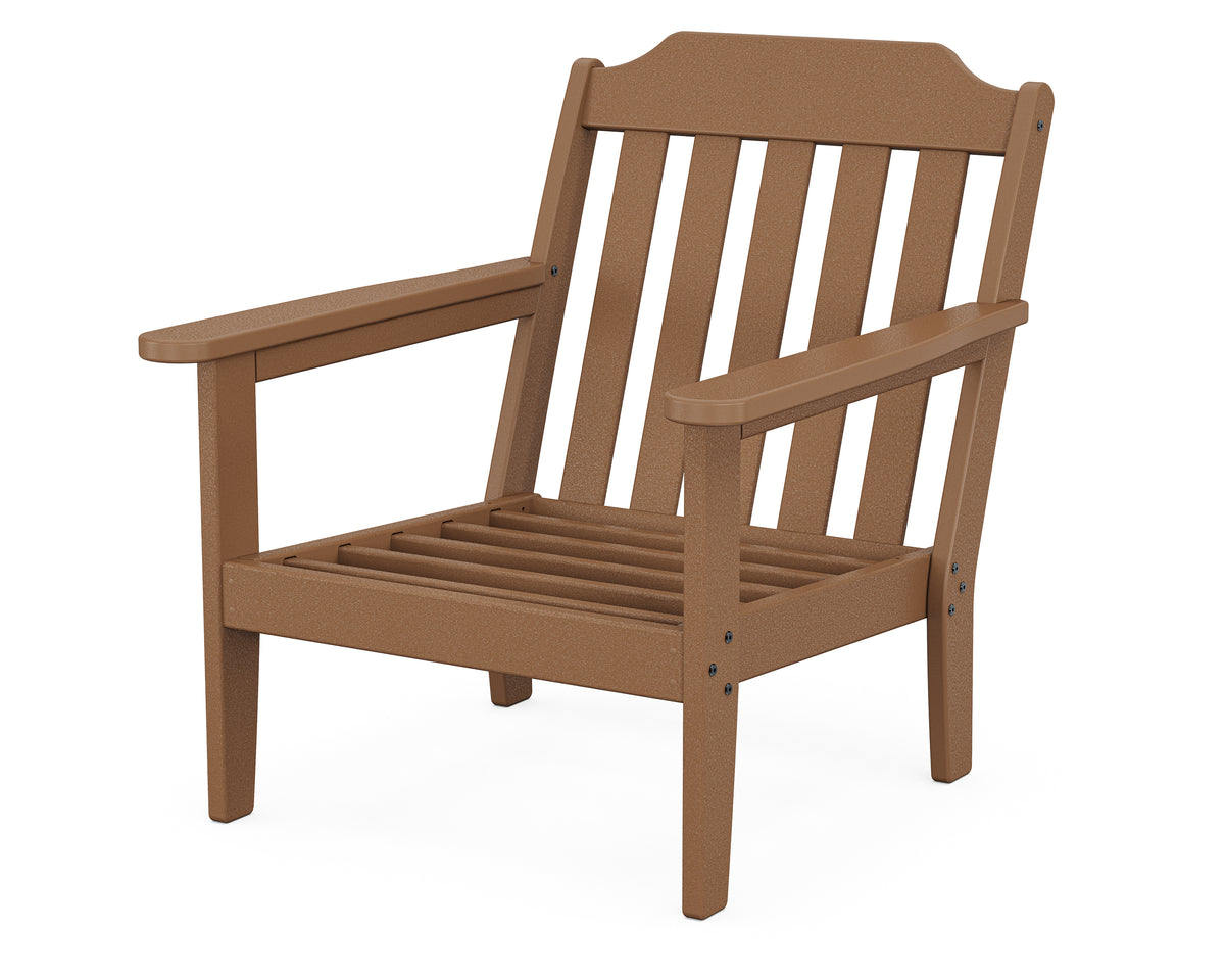 POLYWOOD Country Living Cottage Deep Seating Chair Frame in Teak