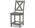 POLYWOOD Braxton Counter Side Chair in Slate Grey