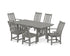 POLYWOOD Vineyard 7-Piece Dining Set with Mission Table in Slate Grey
