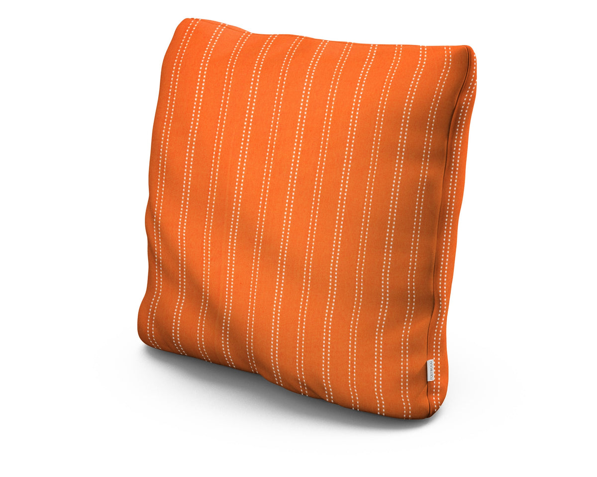POLYWOOD 20" Outdoor Throw Pillow in Stitch Mango