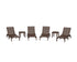 POLYWOOD Captain Chaise 6-Piece Set in Mahogany