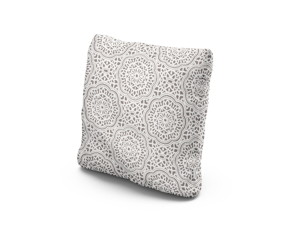 POLYWOOD 18" Outdoor Throw Pillow in Gwyneth Pewter