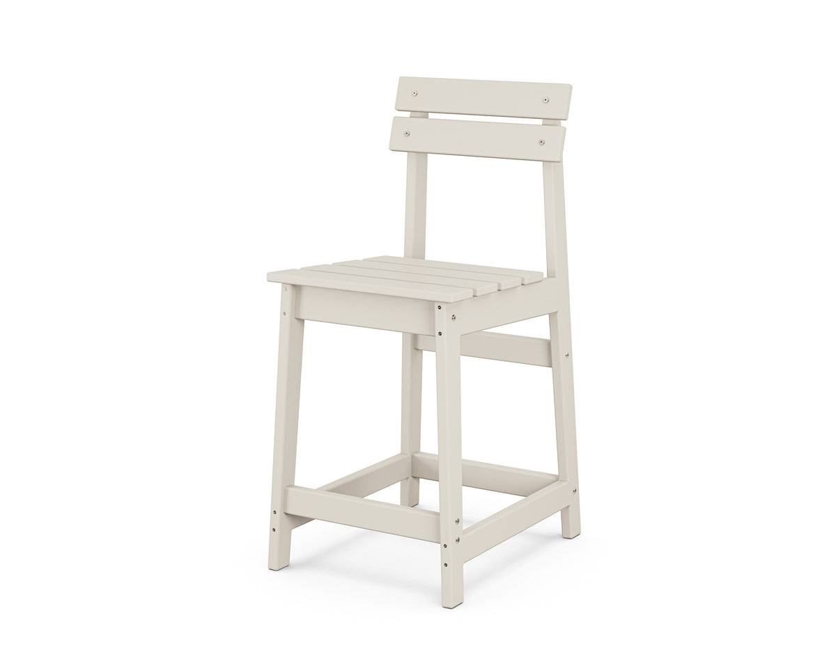 POLYWOOD Modern Studio Plaza Counter Chair in Sand