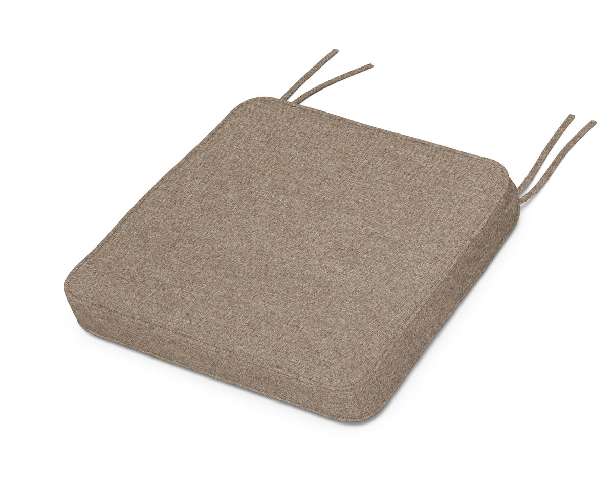 POLYWOOD Chinoiserie Side Chair Seat Cushion in Spiced Burlap