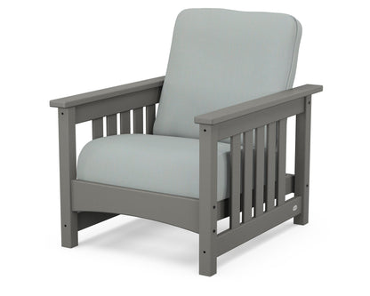 POLYWOOD Club Mission Chair in Slate Grey / Spa
